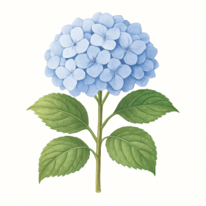 Hortensie – KI-Sortimentsillustration